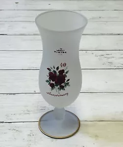 Vintage Viking 40th Anniversary Vase USA, White Milk glass Look - Picture 1 of 2