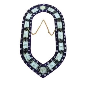 Masonic Regalia O.E.S Regalia Decorated Golden Plated Chain collar - Picture 1 of 3