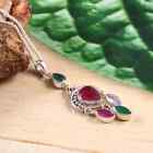 Natural Ruby Pendant With Chain 925 Sliver Pendant Best Gift For Women