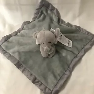 Carters Gray Elephant Lovey Holding Security Blanket Soft Velour Satin Toy - Picture 1 of 9