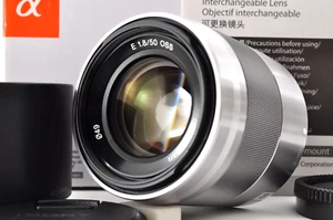 Sony E 50mm f/1.8 OSS SEL50F18 Silver α A AF Prime Lens w/Box from Japan [Exc+5] - Picture 1 of 18
