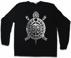 AZTEC TURTLE LANGARM T-SHIRT Indianer Zeichen Kultur Mayas Religion - Bild 1 von 1