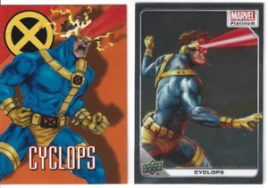 Tarjetas CYCLOPS - X-MEN, RARAS 1997 VISION & 2022 PLATINUM, Marvel [CASI COMO NUEVAS CASI NUEVAS+] - Imagen 1 de 2