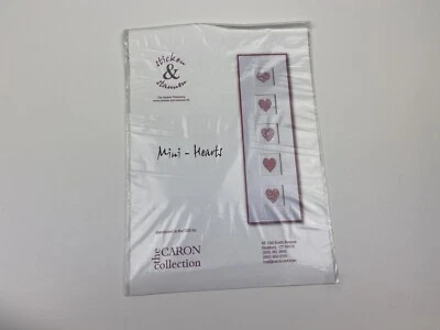 The Caron Collection Mini Hearts Cross Stitch Pattern Decor Design Simple - Image 1 of 3