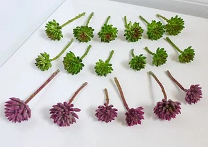18 Miniature Grasses Artificial Succulents Plants Doll House Landscape - Picture 1 of 3