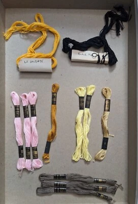 Lot of 12 Vintage Peri-Lusta & DMC Cotton Embroidery Thread 7 Colors Various Qty - Image 1 of 4