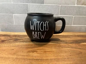 Rae Dunn “WITCHES BREW” Black Halloween Cauldron Mug - Recipe One Side - Picture 1 of 7
