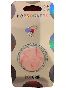 PopSockets PopGrip with Swappable Top for Phones and Tablets - Pink Rose Marble - Picture 1 of 2