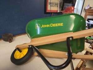 John deer Kids Wheelbarrow Gardening Tools Set Metal Children Wheel Barrel 