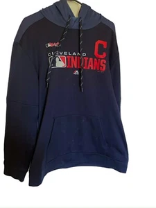 Majestic Cleveland Indians blau & rot Herren Gr. XL Hoodie Authentic Collection - Bild 1 von 6