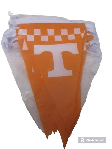 Tennessee Voluteers 18 FOOT STRING OF PARTY PENNANT FLAGS ! FREE SHIPPING ! Cover
