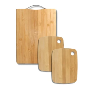 Pack 3 Tablas de Cocina - Madera Bambú (1 Grande + 2 pequeñas) - Imagen 1 de 7