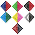Bandana Square Scarf Colorblock Headband Wrap Handkerchief for Unisex