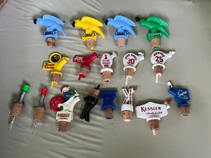 Lot  Alcohol Liquor Bottle Topper Pourer Pour Spout Cork Stops - Bild 1 von 12