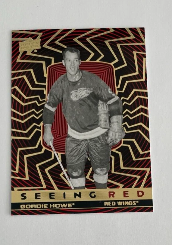 2023-24 UD EXTENDED SERIES SEEING RED GOLD FOIL GORDIE HOWE SR-36 - Image 1 of 2