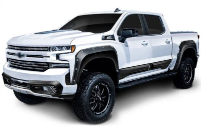 Se adapta a Silverado 1500 Air Design 19-21 Super Bolt guardabarros llamaradas negro 4 piezas GM39A05 Foto 1 de 4