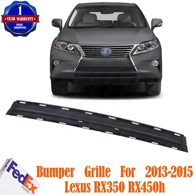 Bumper Grille For 2013-2015 Lexus RX350 RX450h Center Textured Gray Plastic Foto 1 de 4