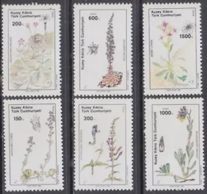 TURKEY CYPRUS Sc # 288-93 CPL MNH JUEGO DE 6 - VARIAS FLORES - Imagen 1 de 1