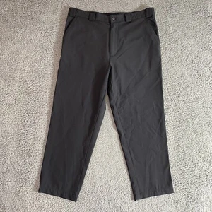 Duluth Trading Pants Mens 36x32 Black Nylon Stretch Straight Workwear Zip Pocket - Picture 1 of 14