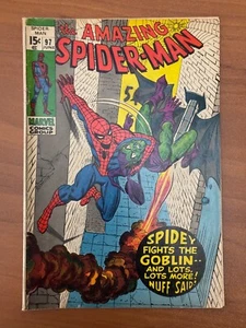 AMAZING SPIDER-MAN Marvel Comic No. 97 June 1971 Green Goblin Drug Storyline VG+ - Picture 1 of 5
