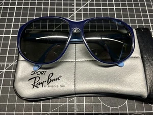 VINTAGE RAY BAN ARCADIA WHITE & BLUE MIRROR USA B&L Ski SUNGLASSES Ray-Ban - Picture 1 of 17