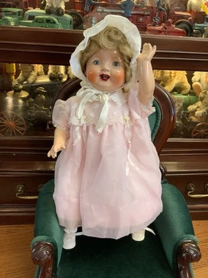 Vintage EFFANBEE LOVUMS COMPOSITION CLOTH BABY DOLL 20in CRIER WORKS CUTIE - Image 1 of 4