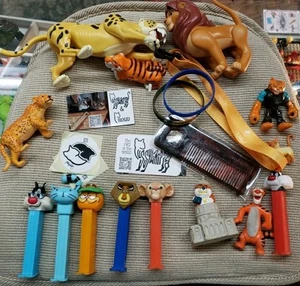 Cat Lover Lot -2 Wristbands, Lanyard, Used Cat Figures /toys / Pez And More - Picture 1 of 6
