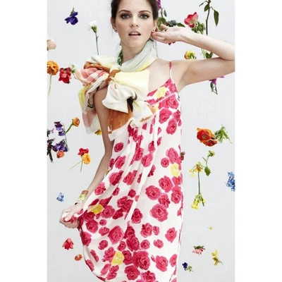 Vestido Anthropologie Feminino 0 Moulinette Soeurs Situação Atípica Floral Seda - Imagem 1 de 4