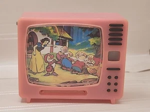 Vintage PLASTISKOP Mini Kunststoff TV Walt Disney SCHNEEWITTCHEN Diabetrachter GERMANY - Bild 1 von 19