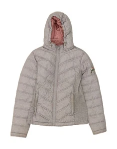 DIESEL Womens Hooded Padded Jacket UK 14 Large Grey Polyester KV15 - Picture 1 of 5