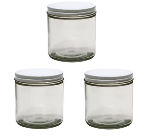 3 - 16 oz. Paquete de 3 frascos de cebo de vidrio con tapas metálicas - Imagen 1 de 2