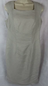 M&S beige - abito tubino donna foderato in pietra taglia 12 - Foto 1 di 10