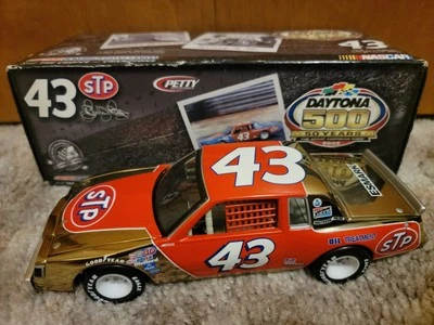 Acción AUTOGRAFIADA 1981 Richard Petty STP Daytona 500 Oro Cromo 1/24 Diecast Foto 1 de 3