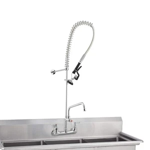 Aquaterior 12" Add-On Swivel Pre-Rinse Commercial Kitchen Faucet - Picture 1 of 12