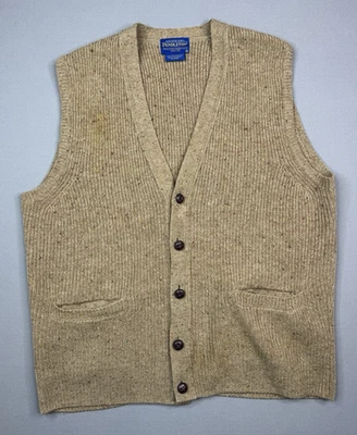Pendleton Button Up Wool Tight-Knitted Sweater Vest Size - M  - Image 1 of 4
