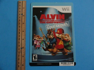 NINTENDO WII ALVIN AND THE CHIPMUNKS BLOCKBUSTER VIDEO BACKER CARD 5"X8" NO GAME - Picture 1 of 3
