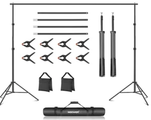 Neewer Photo Studio Sistema di Supporto per Sfondo Nero Supporto per Sfondo - Foto 1 di 3