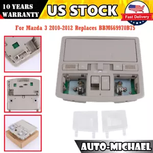 Consola superior para Mazda 3 2010-2012 con interruptor de techo corredizo - sin luz descendente OEM - Imagen 1 de 18