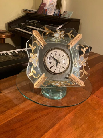 Vintage Art Deco / Mid Century / Regency / Gilbert Movement Clock Desktop Shelf Cover