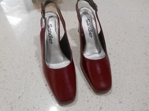 SANDLER LADIES SHOES SIZE 8 BURGUNDY /BLACK - Picture 1 of 9
