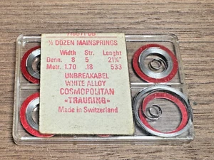 LOT X 6 HAMILTON 1228/3028 12pocket watch Mainspring (EXACT) White Alloy- NOS - Picture 1 of 2