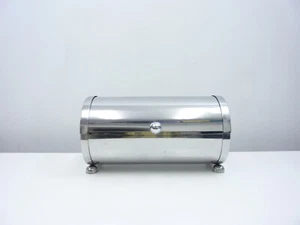 Vintage Designer Brot-Box-Kasten-Dose Edelstahl verchromt 70er 80er - Bild 1 von 8