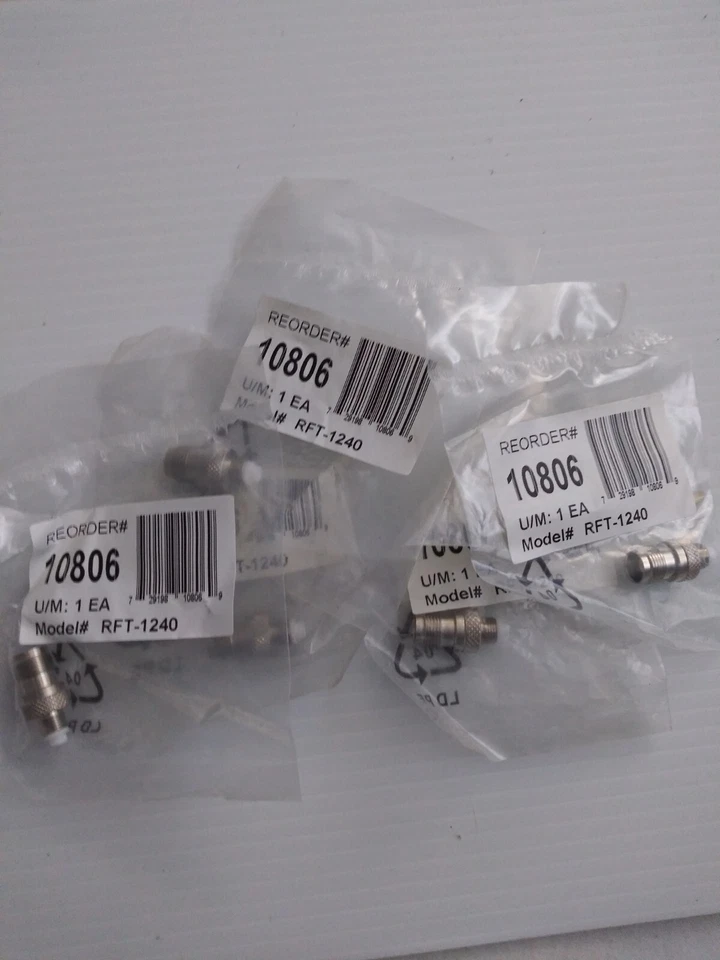 Coax Adapter FME Female to TNC Female RF Connector - Model: RFT-1240 - Qty: 5 - Image 1 of 1