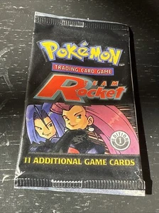Pokemon card booster pack wrapper open/empty Team Rocket - Picture 1 of 4