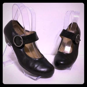 CHELSEA CREW Women's Sz:7 Black Leather Mary Jane Saffron Shoes - Picture 1 of 7