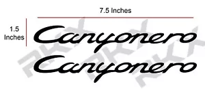 2X Canyonero premium vinyl stickers black window rocker decal For Cayenne - Picture 1 of 3
