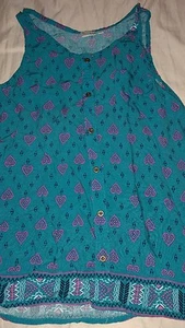 Mudd girls sz. 14 rayon sleeveless top. Pretty design - Picture 1 of 6