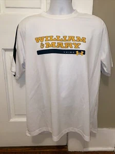 WILLIAM & MARY TRIBE T-Shirt Herren LARGE UNDER ARMOUR HEATGEAR weiß NCAA Gear - Bild 1 von 5
