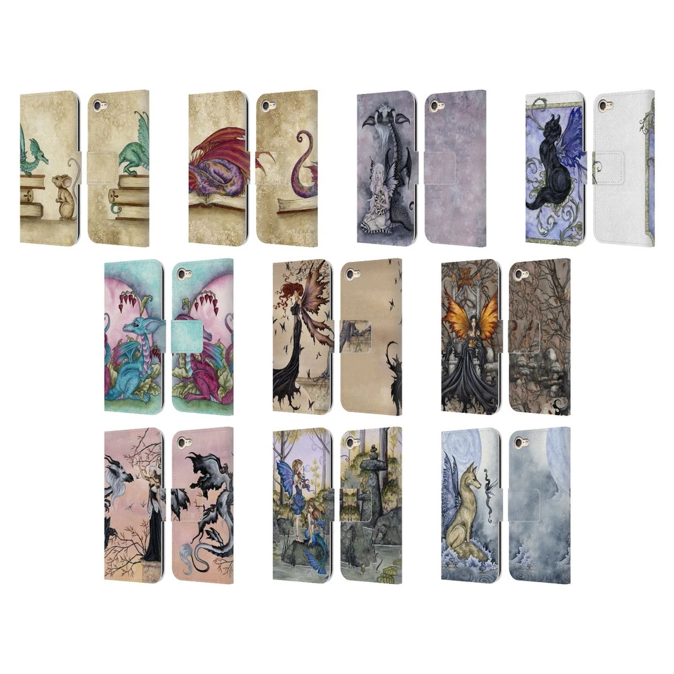 OFFICIAL AMY BROWN FOLKLORE LEATHER BOOK CASE FOR APPLE iPOD TOUCH MP3 - Image 1 of 4