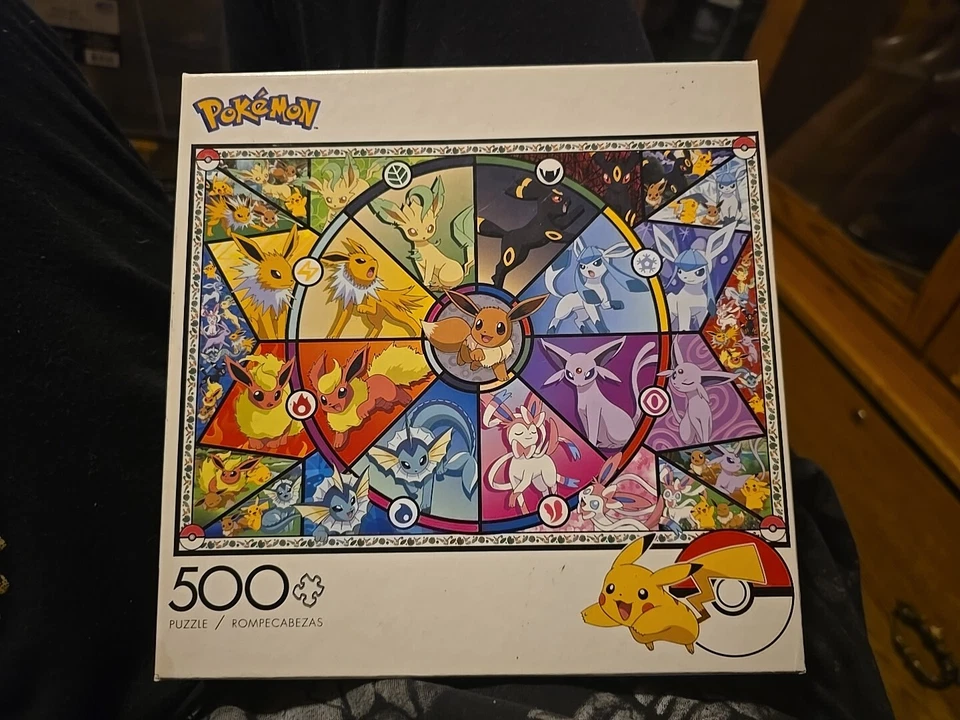Rompecabezas Pokémon Eevee's vitral 500 piezas Eeveelutions juegos de búfalo Foto 1 de 1